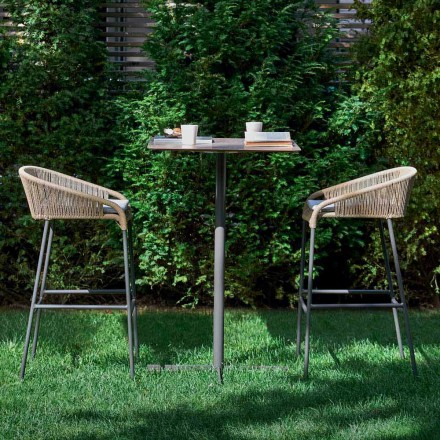 Varaschin Cricket outdoor high stool with a modern design, set of 2 Viadurini