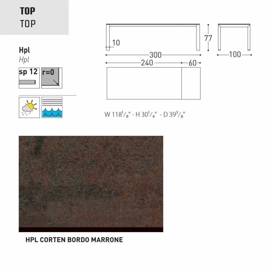 Varaschin Dolmen extending garden table, up to 380 cm Viadurini