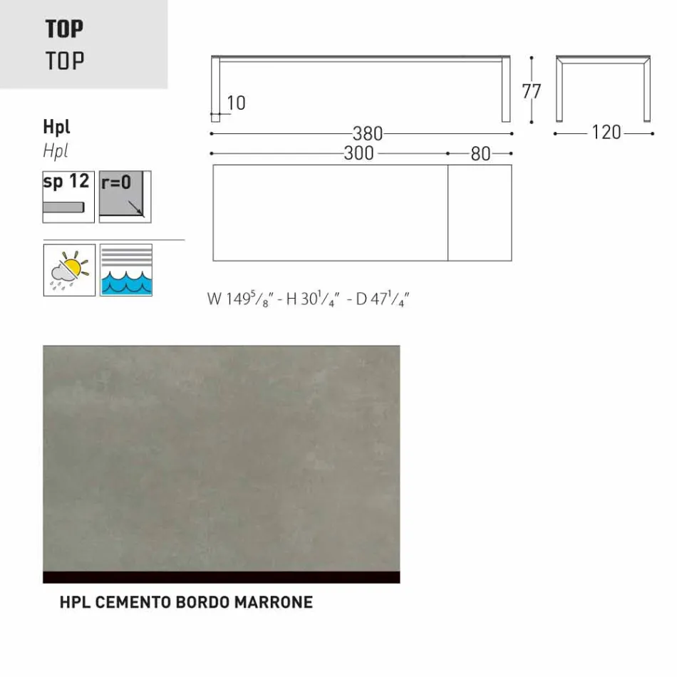 Varaschin Dolmen extending garden table, up to 380 cm Viadurini