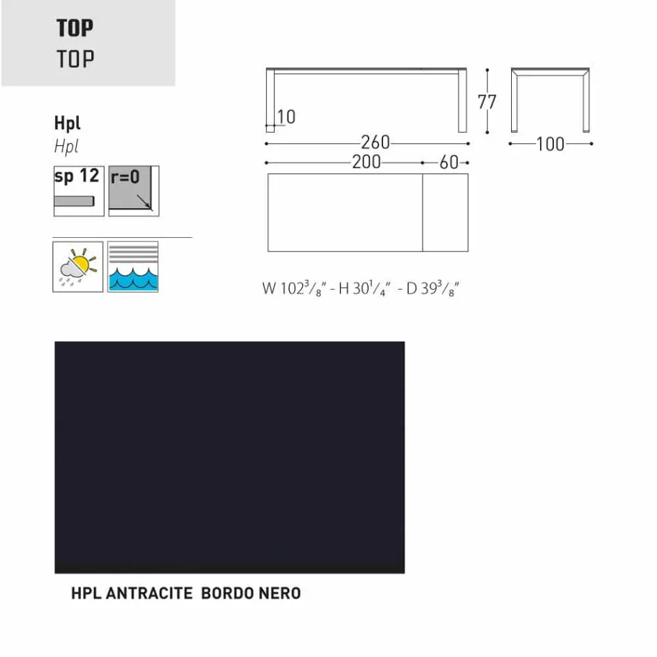 Varaschin Dolmen extending garden table, up to 380 cm Viadurini