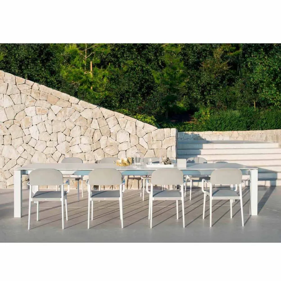 Varaschin Dolmen extending garden table, up to 380 cm Viadurini