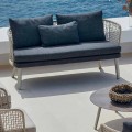Modern two-seater upholstered garden sofa, Emma by Varaschin 