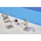 Varaschin Emma design outdoor footrest in upholstered fabric Viadurini