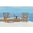 Varaschin Emma design outdoor footrest in upholstered fabric Viadurini
