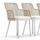 Varaschin Emma padded outdoor armchair of modern design Viadurini