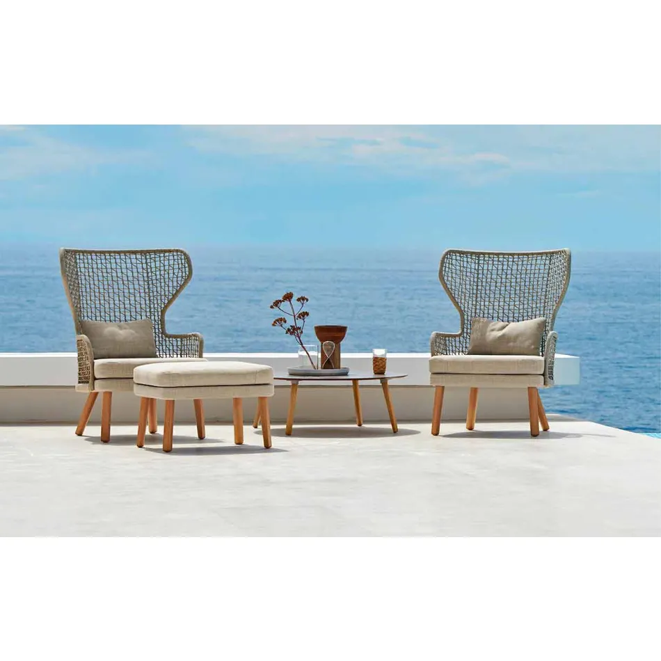 Varaschin Emma padded outdoor armchair of modern design Viadurini