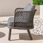 Varaschin Emma outdoor armchair upholstered in metal and fabric Viadurini