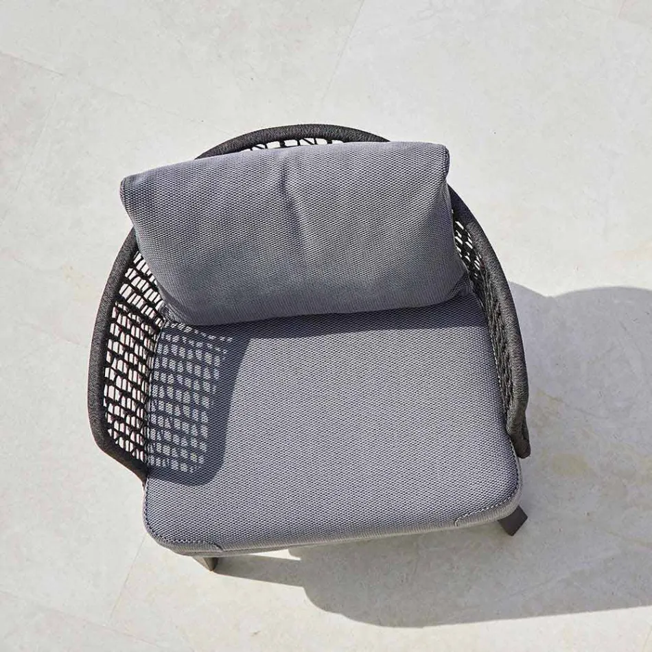 Varaschin Emma outdoor armchair upholstered in metal and fabric Viadurini