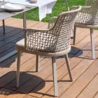 Varaschin Emma modern outdoor armchair in fabric and aluminum Viadurini