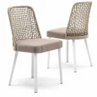 Varaschin Emma design outdoor chair in fabric and aluminum Viadurini