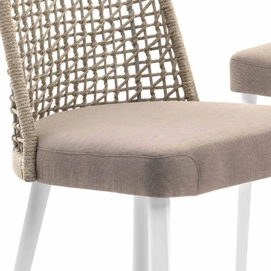 Varaschin Emma design outdoor chair in fabric and aluminum Viadurini