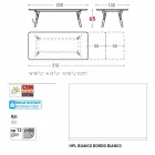 Varaschin Link extending garden table with teak legs, H65 cm Viadurini