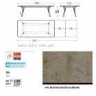 Varaschin Link extending garden table with teak legs, H65 cm Viadurini