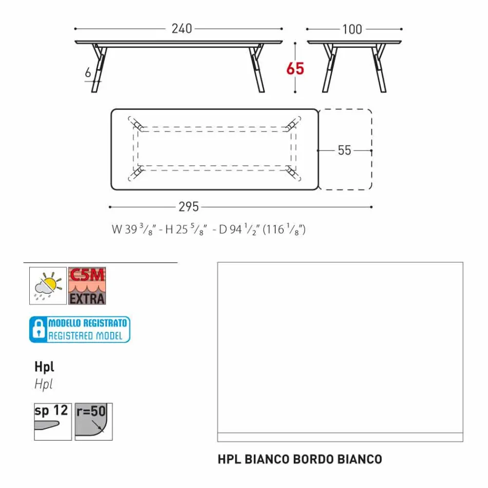 Varaschin Link extending garden table with teak legs, H65 cm Viadurini