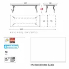 Varaschin Link extending garden table H 65 cm, up to 350 cm Viadurini