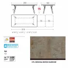 Varaschin Link extensible garden table with teak legs, H75 cm Viadurini