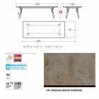 Varaschin Link extensible garden table with teak legs, H75 cm Viadurini