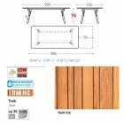 Varaschin Link extensible garden table with teak legs, H75 cm Viadurini