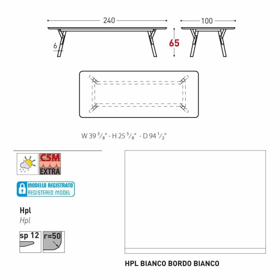 Varaschin Link garden table with teak wood legs, H 65 cm Viadurini