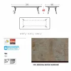 Varaschin Link garden table with teak wood legs, H 65 cm Viadurini