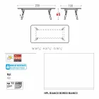 Varaschin Link garden table with teak wood legs, H 65 cm Viadurini