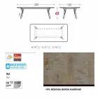 Varaschin Link garden table with teak wood legs, H 65 cm Viadurini