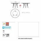 Varaschin Link round outdoor table with teak legs, H 65cm Viadurini