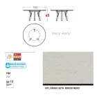 Varaschin Link round outdoor table with teak legs, H 65cm Viadurini