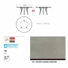 Varaschin Link round outdoor table with teak legs, H 65cm Viadurini