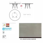 Varaschin Link round outdoor table / interior design, H 65 cm Viadurini