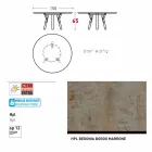 Varaschin Link round outdoor table / interior design, H 65 cm Viadurini