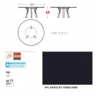 Varaschin Link round outdoor table / interior design, H 65 cm Viadurini