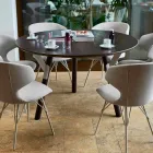 Varaschin Link round outdoor table / interior design, H 65 cm Viadurini
