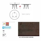 Varaschin Link round outdoor table / interior design, H 65 cm Viadurini