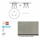 Varaschin Link round garden table with teak legs, H 75cm Viadurini