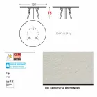 Varaschin Link round garden table with teak legs, H 75cm Viadurini