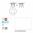 Varaschin Link round garden table with teak legs, H 75cm Viadurini