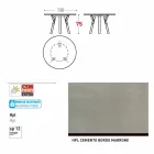 Varaschin Link round garden table with teak legs, H 75cm Viadurini