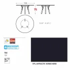 Varaschin Link round garden table with teak legs, H 75cm Viadurini