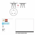 Varaschin Link round garden table with teak legs, H 75cm Viadurini