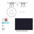 Varaschin Link contemporary garden round table, H 75 cm Viadurini