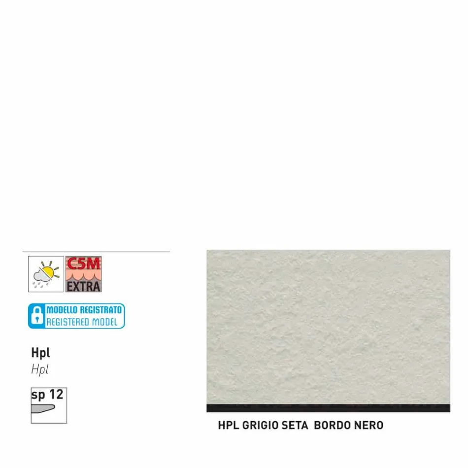 Varaschin Link contemporary garden round table, H 75 cm Viadurini