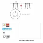 Varaschin Link contemporary garden round table, H 75 cm Viadurini