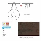 Varaschin Link contemporary garden round table, H 75 cm Viadurini