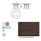 Varaschin Link contemporary garden round table, H 75 cm Viadurini