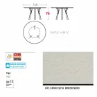 Varaschin Link contemporary garden round table, H 75 cm Viadurini