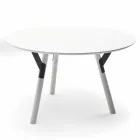 Varaschin Link contemporary garden round table, H 75 cm Viadurini