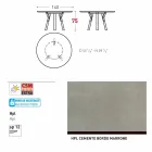 Varaschin Link contemporary garden round table, H 75 cm Viadurini