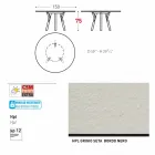 Varaschin Link contemporary garden round table, H 75 cm Viadurini