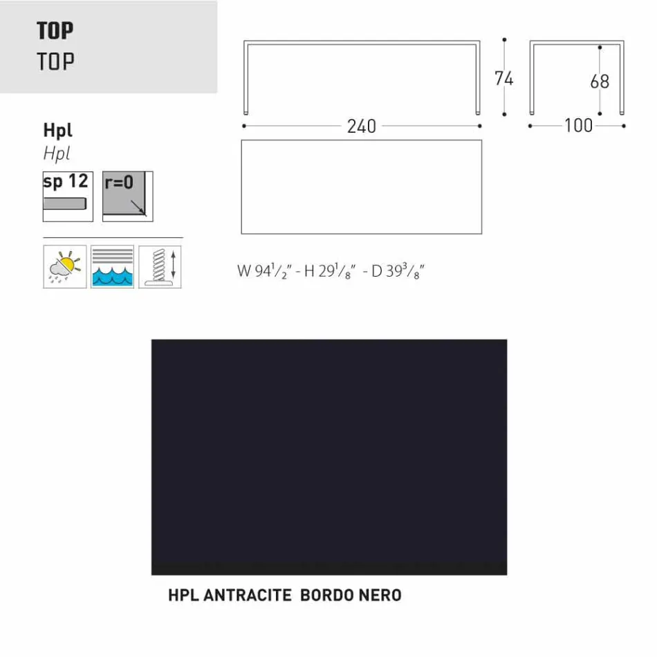 Varaschin Victor garden or indoor dining table, modern design Viadurini